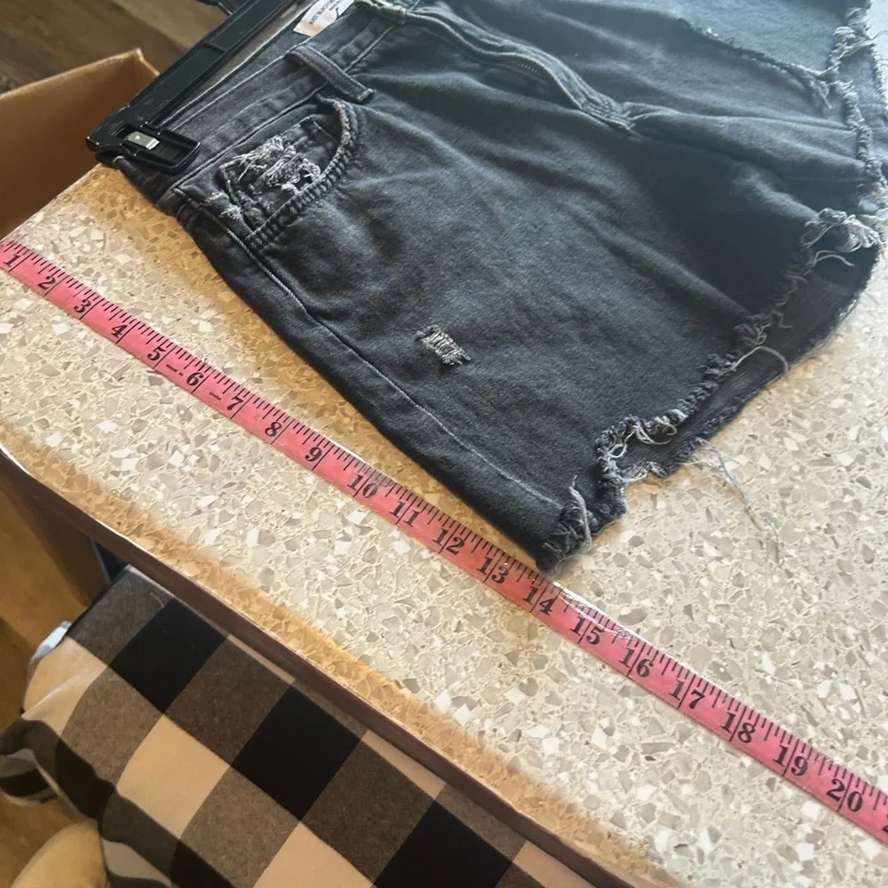 Just Black Denim Made In The USA Large distressed Raw Hew Shorts